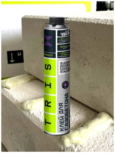 КЛЕЙ СТРОИТЕЛЬНЫЙ ДЛЯ ПЕНОПОЛИСТИРОЛА TERMOLIT TRIS 1000МЛ КП001